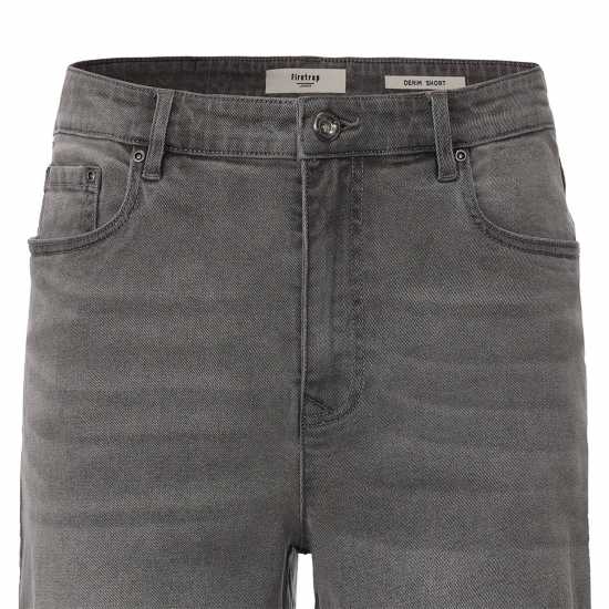 Firetrap Дънкови Къси Панталони Men's Cotton 5 Pocket Denim Shorts Grey 