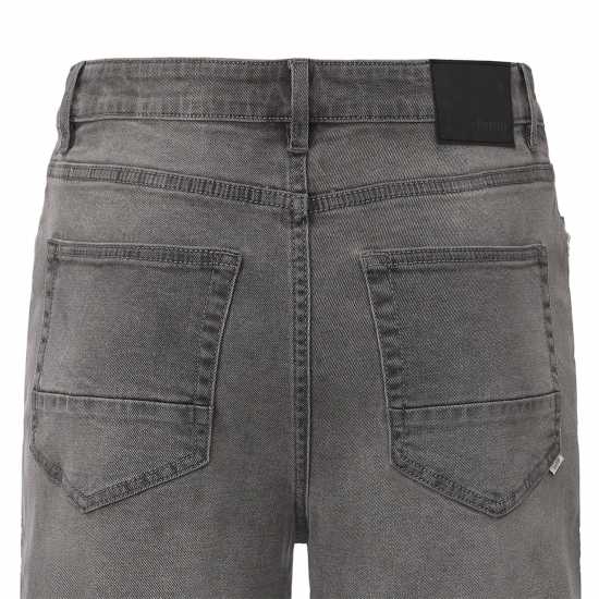 Firetrap Дънкови Къси Панталони Men's Cotton 5 Pocket Denim Shorts Grey 
