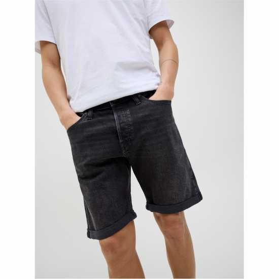Дънкови Къси Панталони Jack And Jones Rick Denim Shorts Черен Деним 363 