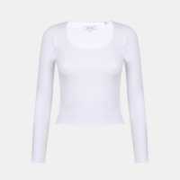 Squneck Ls Tee Ld54 Vintage White Дамски тениски и фланелки