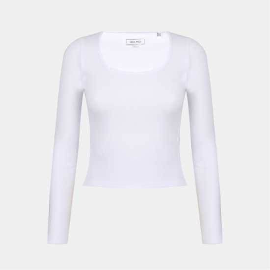 Squneck Ls Tee Ld54 Vintage White Дамски тениски и фланелки