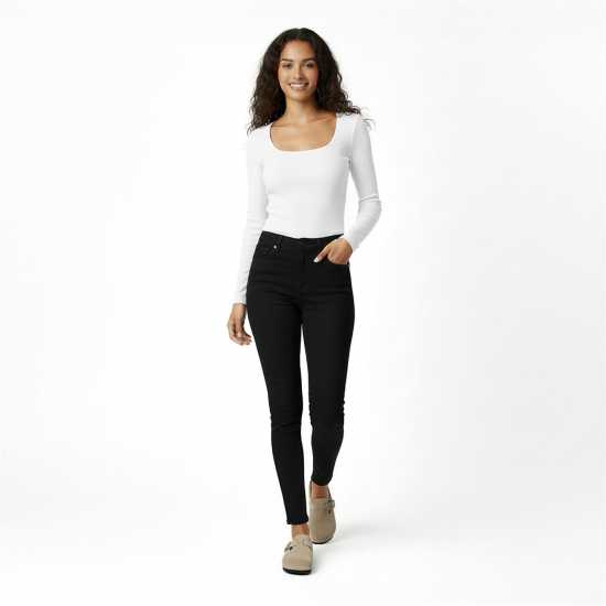Jack Wills Women's Long-Sleeve T-Shirt Винтажно бяло 