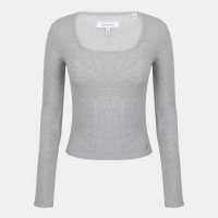 Squneck Ls Tee Ld54 Grey Marl Дамски тениски и фланелки