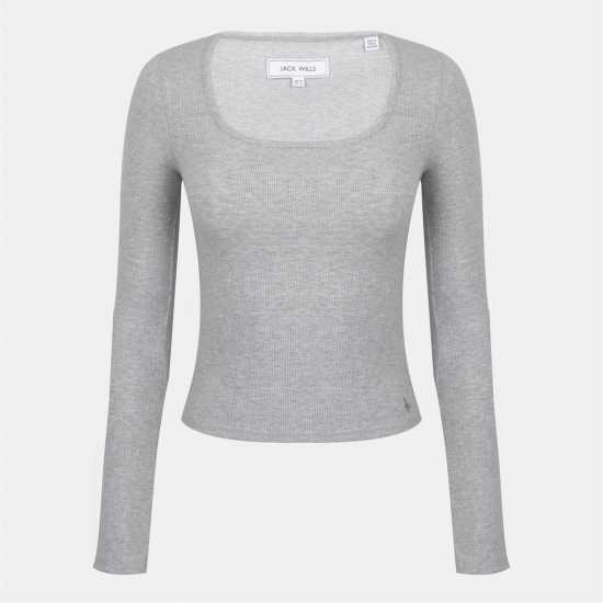 Squneck Ls Tee Ld54 Grey Marl Дамски тениски и фланелки