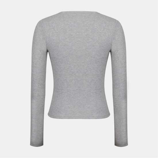 Squneck Ls Tee Ld54 Grey Marl Дамски тениски и фланелки