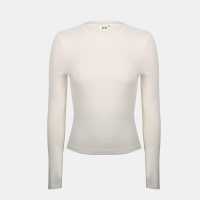 Jack Wills Waffle Lsbaby Tee Ld54 Vintage White 