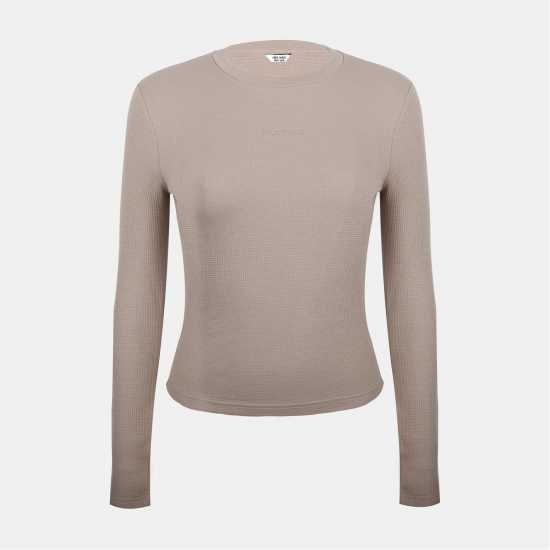 Jack Wills Waffle Lsbaby Tee Ld54 Taupe Jack Wills Waffle Lsbaby Tee Ld54 Taupe