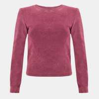 Горнище С Дълъг Ръкав Washed Ribbed Long Sleeve Top  