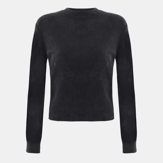 Горнище С Дълъг Ръкав Washed Rib Long Sleeve Top  