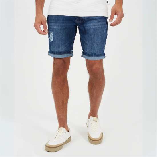 Brave Soul Дънкови Къси Панталони Denim Shorts Light Blue Wash Мъжки къси панталони