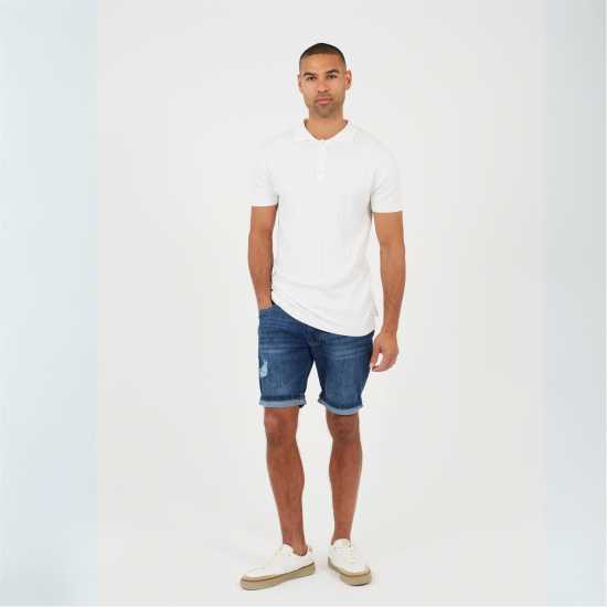 Brave Soul Дънкови Къси Панталони Bs Mens Light Blue Wash Distressed Denim Shorts Светло синя пера Brave Soul Дънкови Къси Панталони Bs Mens Light Blue Wash Distressed Denim Shorts Светло синя пера