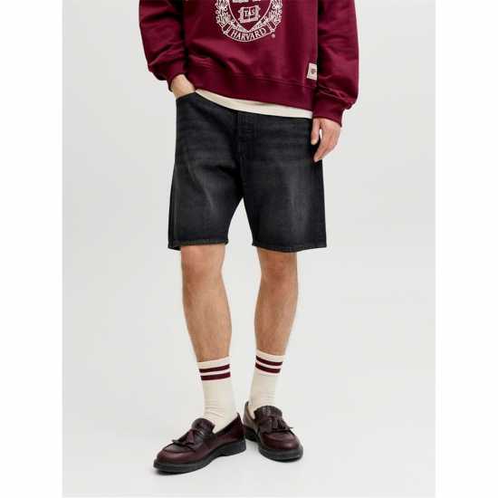 Дънкови Къси Панталони Jack And Jones Men's Denim Shorts Black Denim 