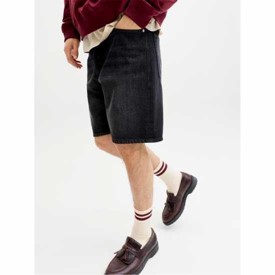 Дънкови Къси Панталони Jack And Jones Men's Denim Shorts Black Denim 