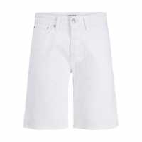 Дънкови Къси Панталони Jack And Jones Mens Rick Slim Denim Shorts Optic White 