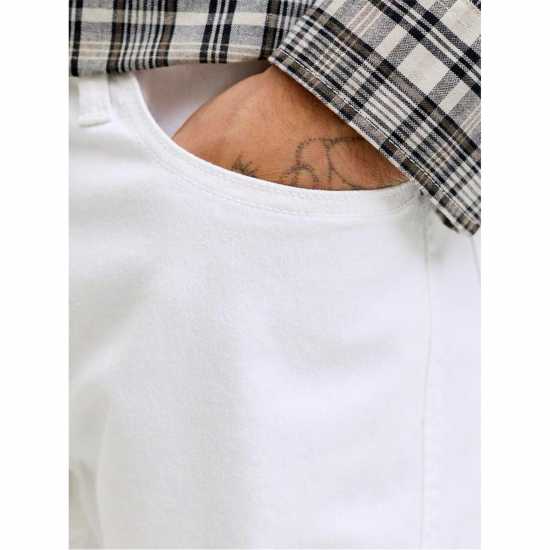 Дънкови Къси Панталони Jack And Jones Mens Rick Slim Denim Shorts Optic White 