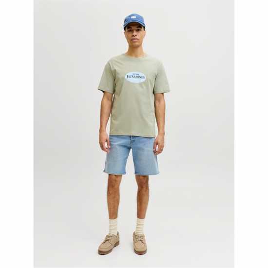 Дънкови Къси Панталони Jack And Jones Mens Rick Slim Denim Shorts Lt Blue Denim 