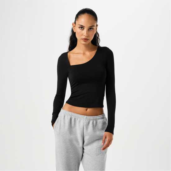 Дамски тениски и фланелки Горнище С Дълъг Ръкав Jack Wills Slash Long Sleeve Top Womens Черно Горнище С Дълъг Ръкав Jack Wills Slash Long Sleeve Top Womens Черно Дамски тениски и фланелки
