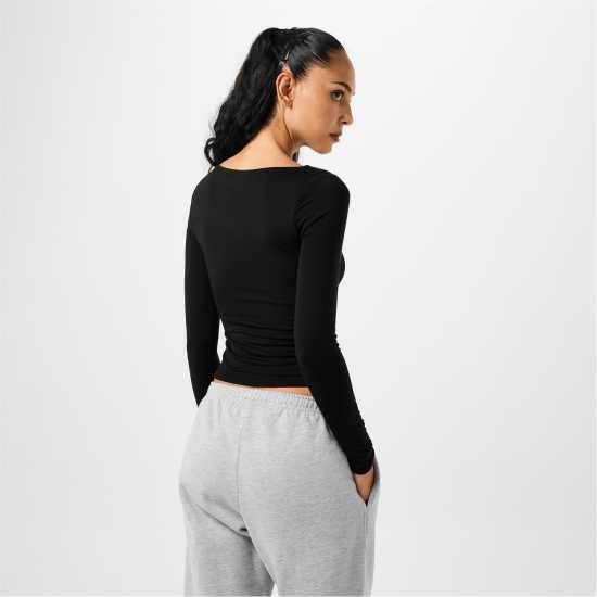 Дамски тениски и фланелки Горнище С Дълъг Ръкав Jack Wills Slash Long Sleeve Top Womens Черно Горнище С Дълъг Ръкав Jack Wills Slash Long Sleeve Top Womens Черно Дамски тениски и фланелки
