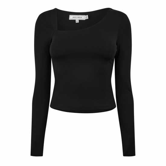Дамски тениски и фланелки Горнище С Дълъг Ръкав Jack Wills Slash Long Sleeve Top Womens Черно Горнище С Дълъг Ръкав Jack Wills Slash Long Sleeve Top Womens Черно Дамски тениски и фланелки