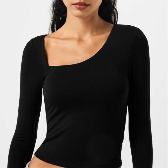 Дамски тениски и фланелки Горнище С Дълъг Ръкав Jack Wills Slash Long Sleeve Top Womens Черно Горнище С Дълъг Ръкав Jack Wills Slash Long Sleeve Top Womens Черно Дамски тениски и фланелки