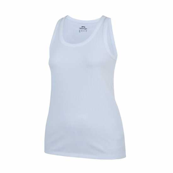 Slazenger Ess Rib Vest Ld53 Бяло Дамски тениски и фланелки