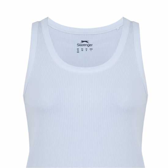 Slazenger Ess Rib Vest Ld53 Бяло Дамски тениски и фланелки