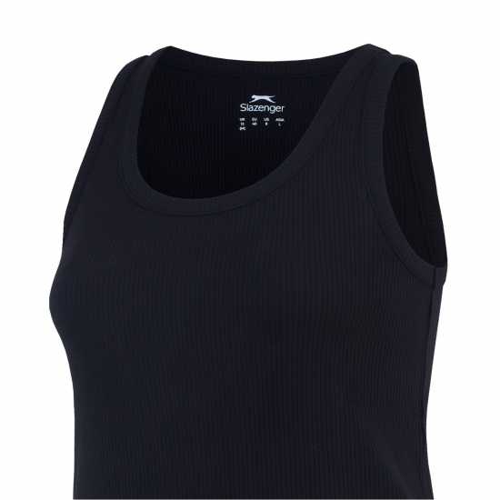 Дамски тениски и фланелки Slazenger Ess Rib Vest Ld53 Черно Slazenger Ess Rib Vest Ld53 Черно Дамски тениски и фланелки