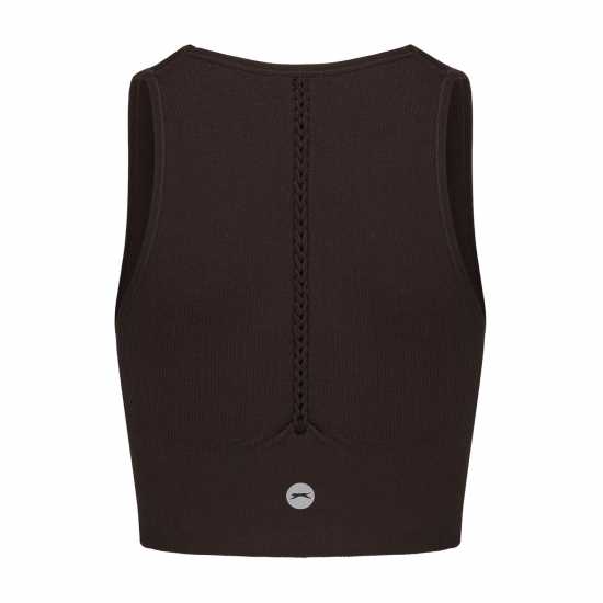 Slazenger 2Pk Croptank Womens Шоколад/Захар Дамски тениски и фланелки