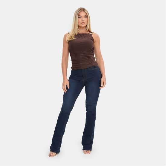 I Saw It First Slinky Fashion Top Кафяво 