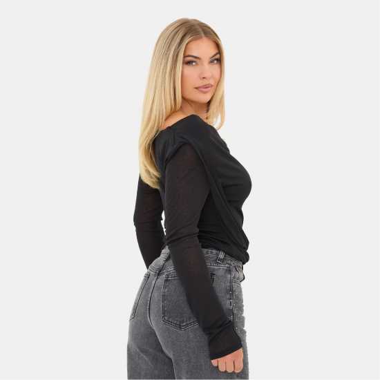 I Saw It First Slinky Fashion Top Черно 