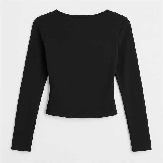 I Saw It First Slinky Fashion Top Черно 