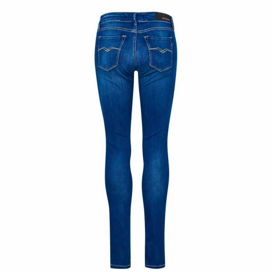 Replay Вталени Дънки Luzien Power Stretch Skinny Jeans Med Blue 009 