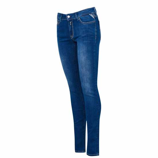 Replay Вталени Дънки Luzien Power Stretch Skinny Jeans Med Blue 009 