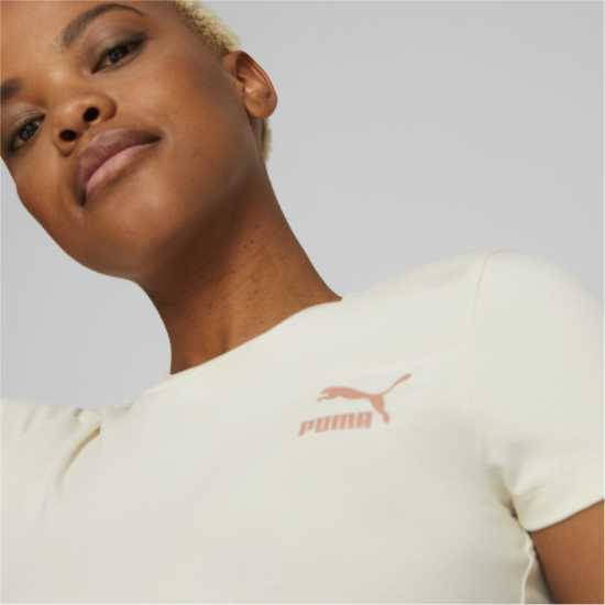 Puma Classic Rouche T-Shirt Womens Pristine Дамско облекло плюс размер