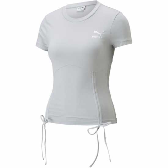 Puma Classic Rouche T-Shirt Womens Grey Дамско облекло плюс размер