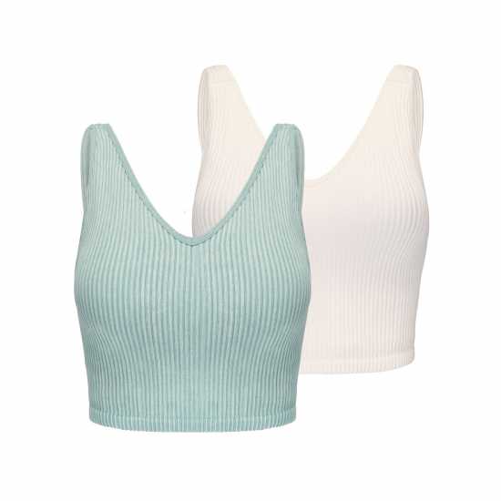 Дамски тениски и фланелки Slazenger 2Pk Bra Tank Womens Аквифер/Захар Slazenger 2Pk Bra Tank Womens Аквифер/Захар Дамски тениски и фланелки