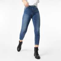 Вталени Дънки Jack Wills Sancomb Cropped Super Skinny Jeans Mid Indigo Дамски дънки