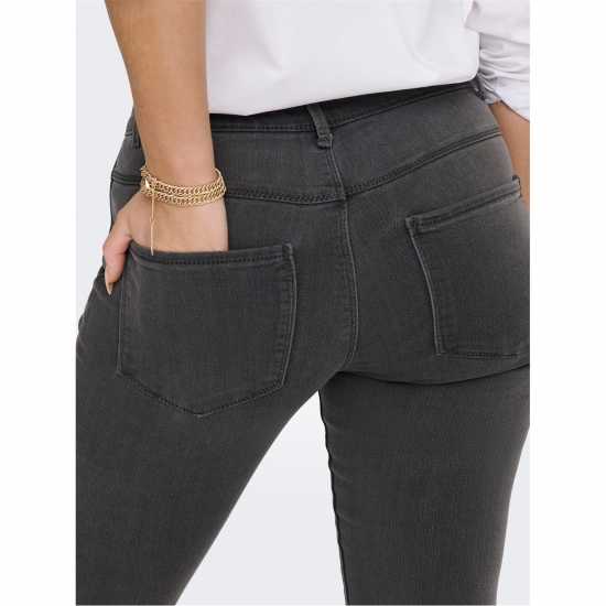 Вталени Дънки Only Rain Skinny Jeans Тъмно сиво Дамски дънки