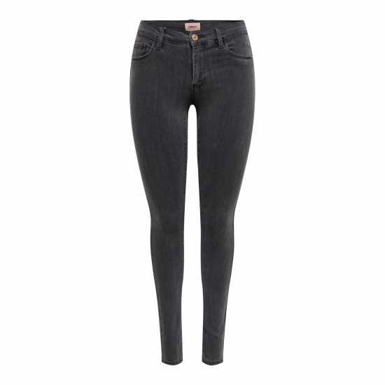 Вталени Дънки Only Rain Skinny Jeans Тъмно сиво Дамски дънки