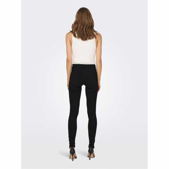 Вталени Дънки Only Rain Skinny Jeans Черно деним Дамски дънки
