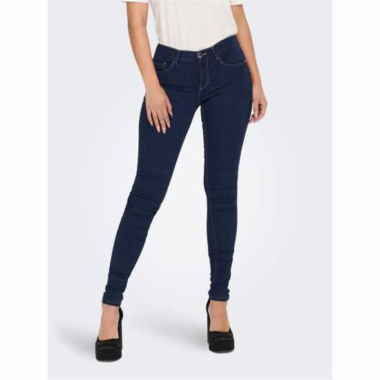 Дамски дънки Вталени Дънки Only Rain Skinny Jeans Тъмно синьо Вталени Дънки Only Rain Skinny Jeans Тъмно синьо Дамски дънки