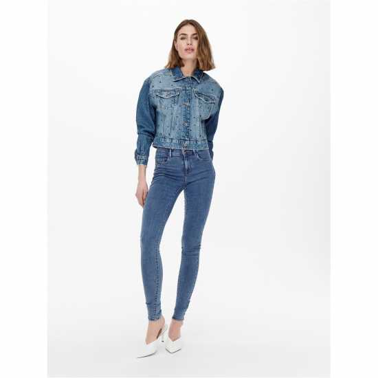 Дамски дънки Вталени Дънки Only Rain Skinny Jeans Средно синьо Вталени Дънки Only Rain Skinny Jeans Средно синьо Дамски дънки