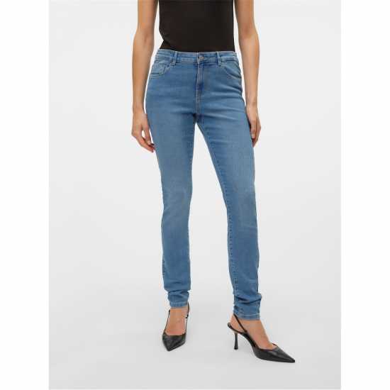 Vero Moda Вталени Дънки Skinny Jeans Средно син деним Vero Moda Вталени Дънки Skinny Jeans Средно син деним
