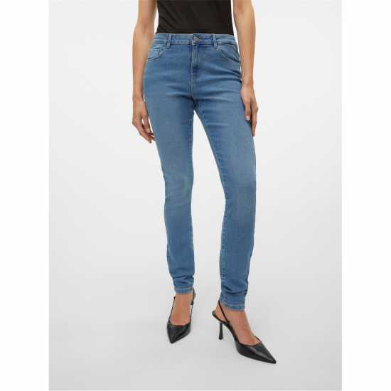 Vero Moda Вталени Дънки Skinny Jeans Средно син деним Vero Moda Вталени Дънки Skinny Jeans Средно син деним