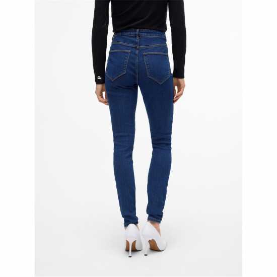 Vero Moda Вталени Дънки Skinny Jeans Тъмно син деним 