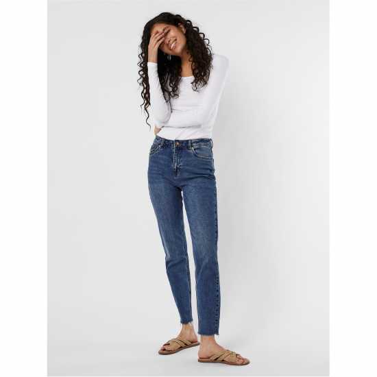 Vero Moda Sleeve U-Neck T-Shirt Ярко бяло Дамски тениски и фланелки