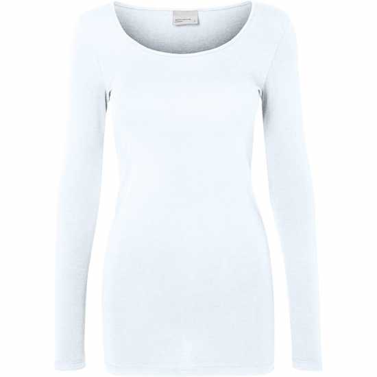 Vero Moda Sleeve U-Neck T-Shirt Ярко бяло Дамски тениски и фланелки