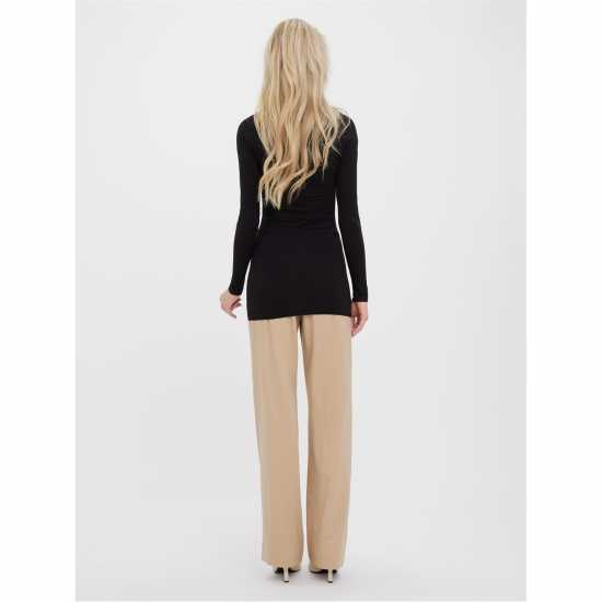 Дамски тениски и фланелки Vero Moda Sleeve U-Neck T-Shirt Черно Vero Moda Sleeve U-Neck T-Shirt Черно Дамски тениски и фланелки