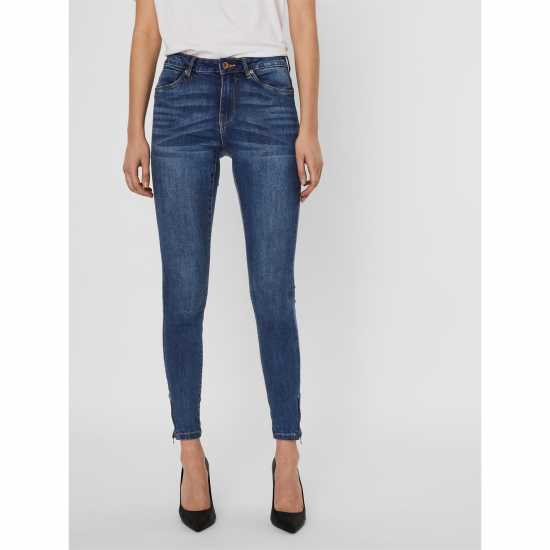 Vero Moda Вталени Дънки Women's Tilde Midrise Slim Ankle Zipped Skinny Jeans  