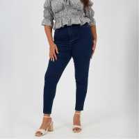 Brave Soul Womens Plus Size Mid Rise Skinny Jean Light Blue 